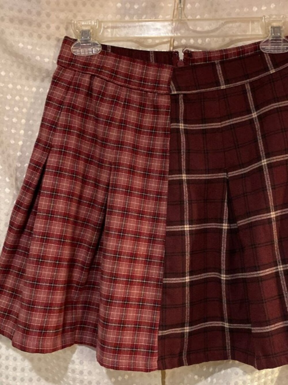 Hollister Plaid Pleated Asymmetrical Mini Skirt - Size S